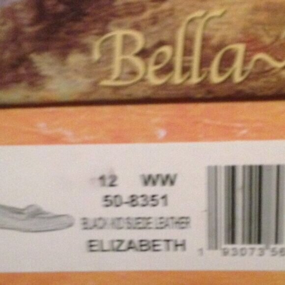 Bella Vita Elizabeth Comfort Ornamented Loafers Black Suede Leather 12WW - Picture 2 of 3